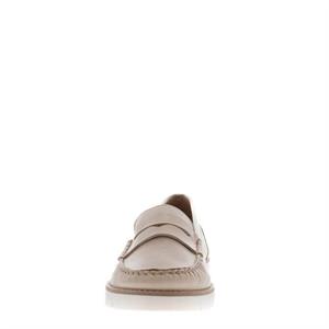 Carl Scarpa Lucentia Beige Leather Wedge Loafers